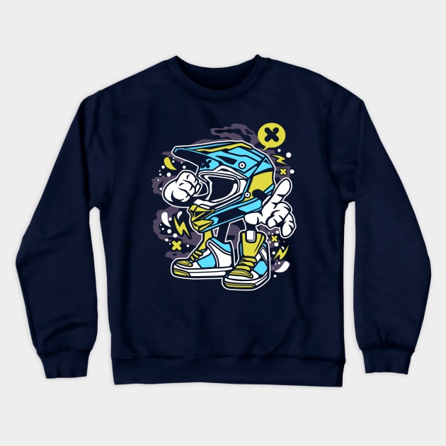 Off-road motorcycle racing Crewneck Sweatshirt by Superfunky